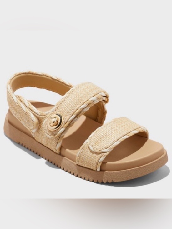 a new day Shoes - A New Day Tilly/Tanner Raffia Platform Footbed Sandals in tan (NIB/NWT), 9